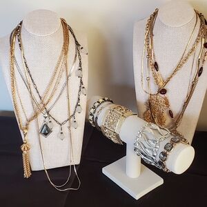 Elegant Gold and Silver Tone Jewelry